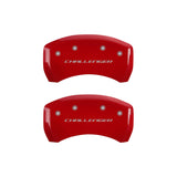 MGP 4 Caliper Covers Engraved Front & Rear Block/Challenger Yellow finish black ch - 12181SCLBYL