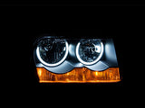 ANZO 2005-2010 Chrysler 300 Crystal Headlights w/ Halo Black (CCFL) - 121138