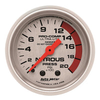 Autometer Ultra-Lite 52mm 2000 PSI Mechanical Nitrous Pressure Gauge - 4328