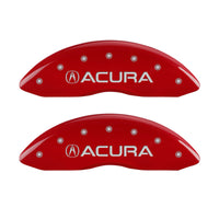 MGP 4 Caliper Covers Engraved Front & Rear Acura Red finish silver ch - 39013SACURD