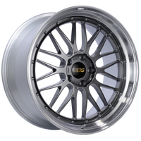 BBS LM 20x10 5x120 ET33 Diamond Black Center Diamond Cut Lip Wheel -82mm PFS/Clip Required - LM284DBPK