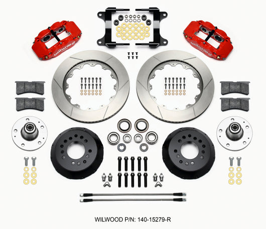 Wilwood Narrow Superlite 6R Front Hub Kit 14.00in Red 82-92 Camaro//Firebird - 140-15279-R