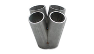 Vibrant 4 into 1 SS Turbo Mani Collector for All T4 in Flange 48mm Pipe OD 4.75in tall 78mmx64mm out - 2453