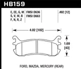 Hawk 94-97 & 99-03 Mazda Miata HT-10 Race Rear Brake Pads - HB159S.492
