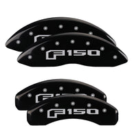 MGP 4 Caliper Covers Engraved F & R Oval Logo/Ford Black Finish Silver Char 2018 Ford Expedition - 10239SF16BK