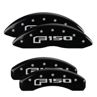 MGP 4 Caliper Covers Engraved F & R Oval Logo/Ford Black Finish Silver Char 2018 Ford Expedition - 10239SF16BK