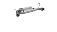 QTP 07-18 Jeep Wrangler 3.6L/3.8L 304SS Screamer Axle Back Exhaust w/4in Tips - 425007