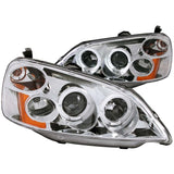 ANZO 2001-2003 Honda Civic Projector Headlights w/ Halo Chrome - 121056