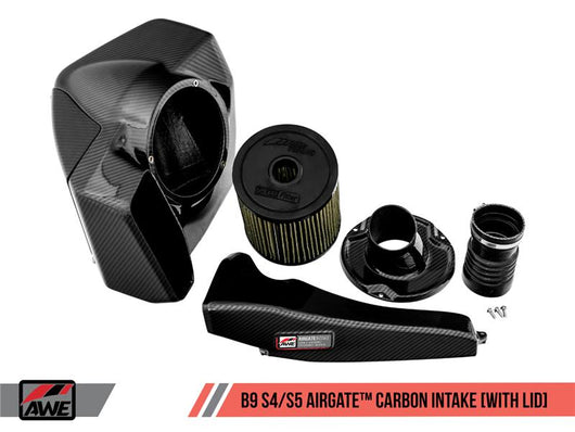 AWE Tuning Audi B9 S4/S5 3.0T Carbon Fiber AirGate Intake w/ Lid - 2660-15032
