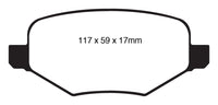 EBC 11-14 Ford Edge 2.0 Turbo Redstuff Rear Brake Pads - DP31826C