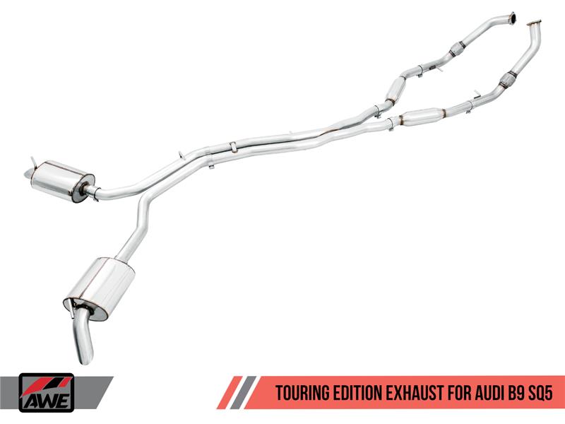 AWE Tuning Audi B9 SQ5 Resonated Touring Edition Cat-Back Exhaust - No Tips (Turn Downs) - 3015-31016