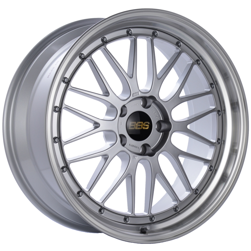 BBS LM 19x8.5 5x120 ET32 Diamond Silver Center Diamond Cut Lip Wheel -82mm PFS/Clip Required - LM227DSPK