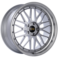 BBS LM 20x8.5 5x120 ET32 Diamond Silver Center Diamond Cut Lip Wheel -82mm PFS/Clip Required - LM229DSPK