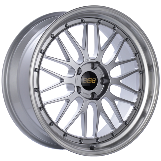 BBS LM 20x8.5 5x120 ET32 Diamond Silver Center Diamond Cut Lip Wheel -82mm PFS/Clip Required - LM229DSPK