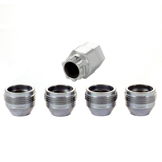 McGard Wheel Lock Nut Set - 4pk. (Under Hub Cap / Cone Seat) M12X1.5 / 19mm & 21mm Hex / .775in. L - 24012