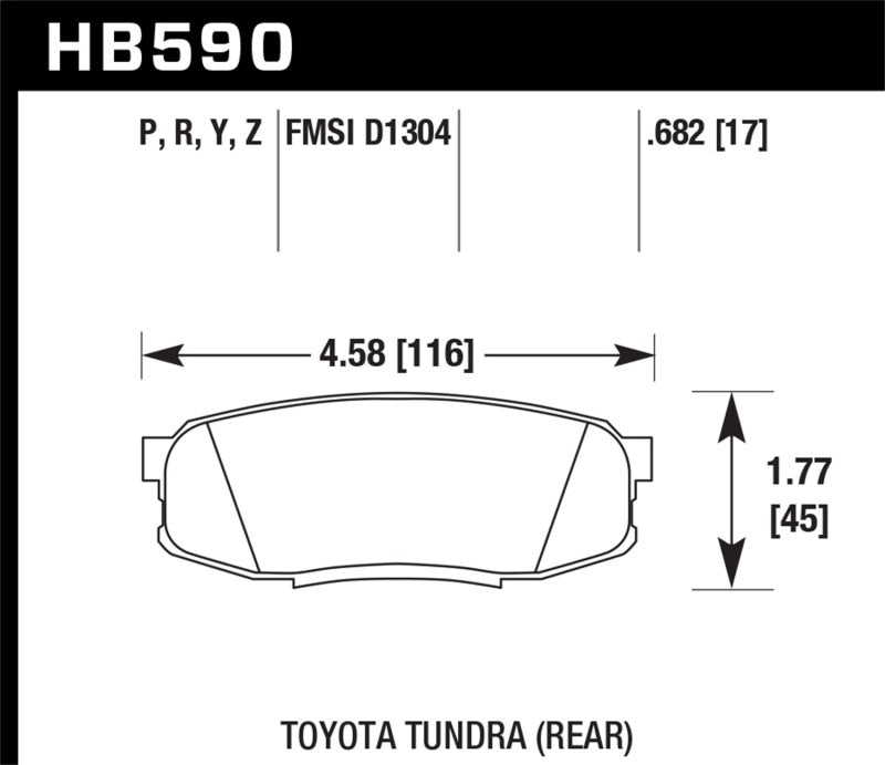 Hawk LTS Street Brake Pads - HB590Y.682