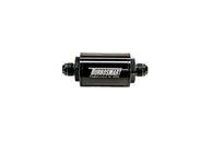 Turbosmart FPR Billet Inline Fuel Filter 1.75in OD 3.825in Length AN-6 Male Inlet - Black - TS-0402-1130