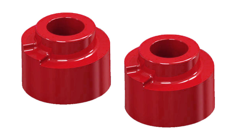 Prothane 05-09 Ford F250 SD 4wd Front Coil Spring 2.5in Lift Spacer - Red - 6-1712