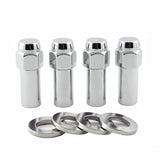 McGard Hex Lug Nut (X-Long Shank - 1.365in.) 1/2-20 / 13/16 Hex / 2.27in. Length (4-Pack) - Chrome - 63014