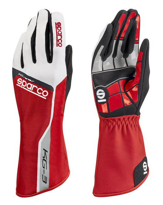 Sparco Glove Track KG3 13 Red/Wht - 00255313RS