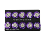NRG Fender Washer Kit w/Rivets For Plastic (Purple) - Set of 10 - FW-100PP
