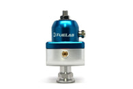 Fuelab 555 Carb Adjustable FPR Blocking 10-25 PSI (1) -8AN In (2) -8AN Out - Blue - 55503-3