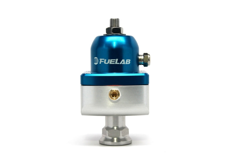 Fuelab 555 Carb Adjustable FPR Blocking 4-12 PSI (1) -8AN In (2) -8AN Out - Blue - 55501-3