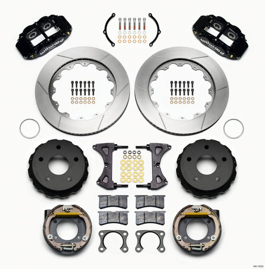 Wilwood Narrow Superlite 4R Rear P-Brk Kit 14.00in Small Ford 2.36in Off Bronco 5 x 5.50 - 140-13332