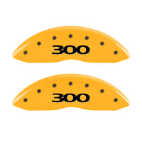MGP 4 Caliper Covers Engraved Front & Rear 300 Yellow finish black ch - 32016S300YL