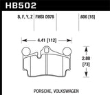 Hawk 2007-2014 Audi Q7 Premium HPS 5.0 Rear Brake Pads - HB502B.606