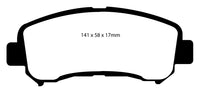 EBC 08-09 Nissan Rogue 2.5 Greenstuff Front Brake Pads - DP61954