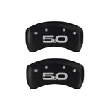 MGP 4 Caliper Covers Engraved Front 2015/Mustang Engraved Rear 2015/50 Red finish silver ch - 10201SM52RD