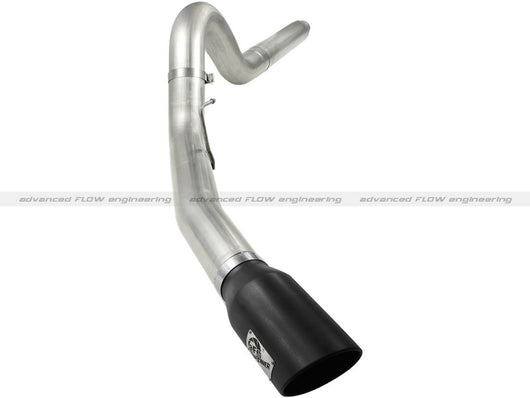 aFe MACHForce XP 5in DPF-Back Stainless Steel Exh Sys, Black tip,Ford Diesel Trucks 08-10 V8-6.4L - 49-43054-B