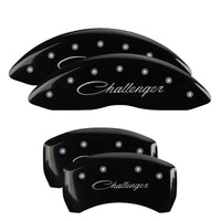 MGP 4 Caliper Covers Engraved Front & Rear Magnum Black finish silver ch - 12001SMGMBK