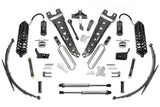 Fabtech 11-16 Ford F250/350 4WD 8in Radius Arm System w/DL 4.0 Resi Coilovers & Rear DL 2.25 Shocks - K2275DL