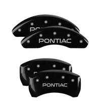 MGP 4 Caliper Covers Engraved Front & Rear Pontiac Black finish silver ch - 18025SPOPBK