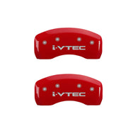 MGP 4 Caliper Covers Engraved Front & Rear i-Vtec Yellow finish black ch - 20217SIVTYL
