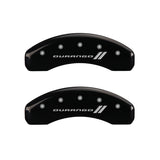 MGP 4 Caliper Covers Engraved Front & Rear With stripes/Durango Black finish silver ch - 12043SDGOBK