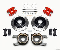 Wilwood D154 P/S P-B Kit Drilled-Red Jeep Dana 35 2.56 Off 5-lug w/ lines - 140-12567-DR