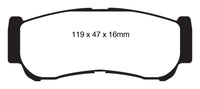 EBC 07-09 Hyundai Santa Fe 2.7 Greenstuff Rear Brake Pads - DP61982
