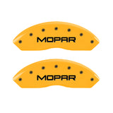 MGP 4 Caliper Covers Engraved Front & Rear MOPAR Yellow finish black ch - 42007SMOPYL