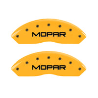MGP 4 Caliper Covers Engraved Front & Rear MOPAR Yellow finish black ch - 12200SMOPYL