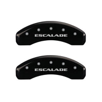 MGP 4 Caliper Covers Engraved Front & Rear Escalade Black finish silver ch - 35014SESCBK