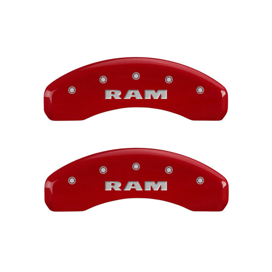MGP 4 Caliper Covers Engraved Front & Rear RAM Yellow finish black ch - 55001SRAMYL