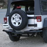 Westin 2007-2015 Jeep Wrangler 2dr & 4dr w/o Factory Hitch Trailblazer Rear Bumper - Black Wrinkle - 42-3015