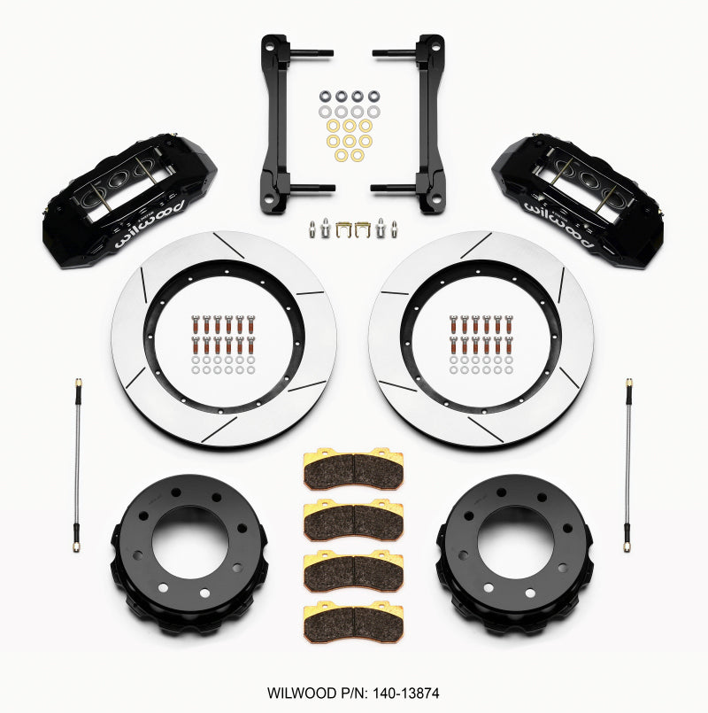 Wilwood TX6R Rear Kit 15.50in Black 2011-2015 GM Truck/SUV 2500 - 140-13874