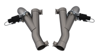 QTP 2018+ Jeep Grand Cherokee Trackhawk 2.75in 304SS Aggressor Cutout Dual Mid Pipes - 527112