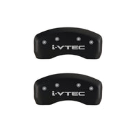 MGP 4 Caliper Covers Engraved Front & Rear i-Vtec Red finish silver ch - 20214SIVTRD