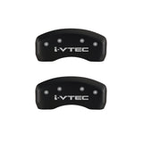 MGP 4 Caliper Covers Engraved Front & Rear i-Vtec Red finish silver ch - 39019SIVTRD