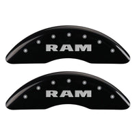 MGP 4 Caliper Covers Engraved Front & Rear RAM Black finish silver ch - 55002SRAMBK